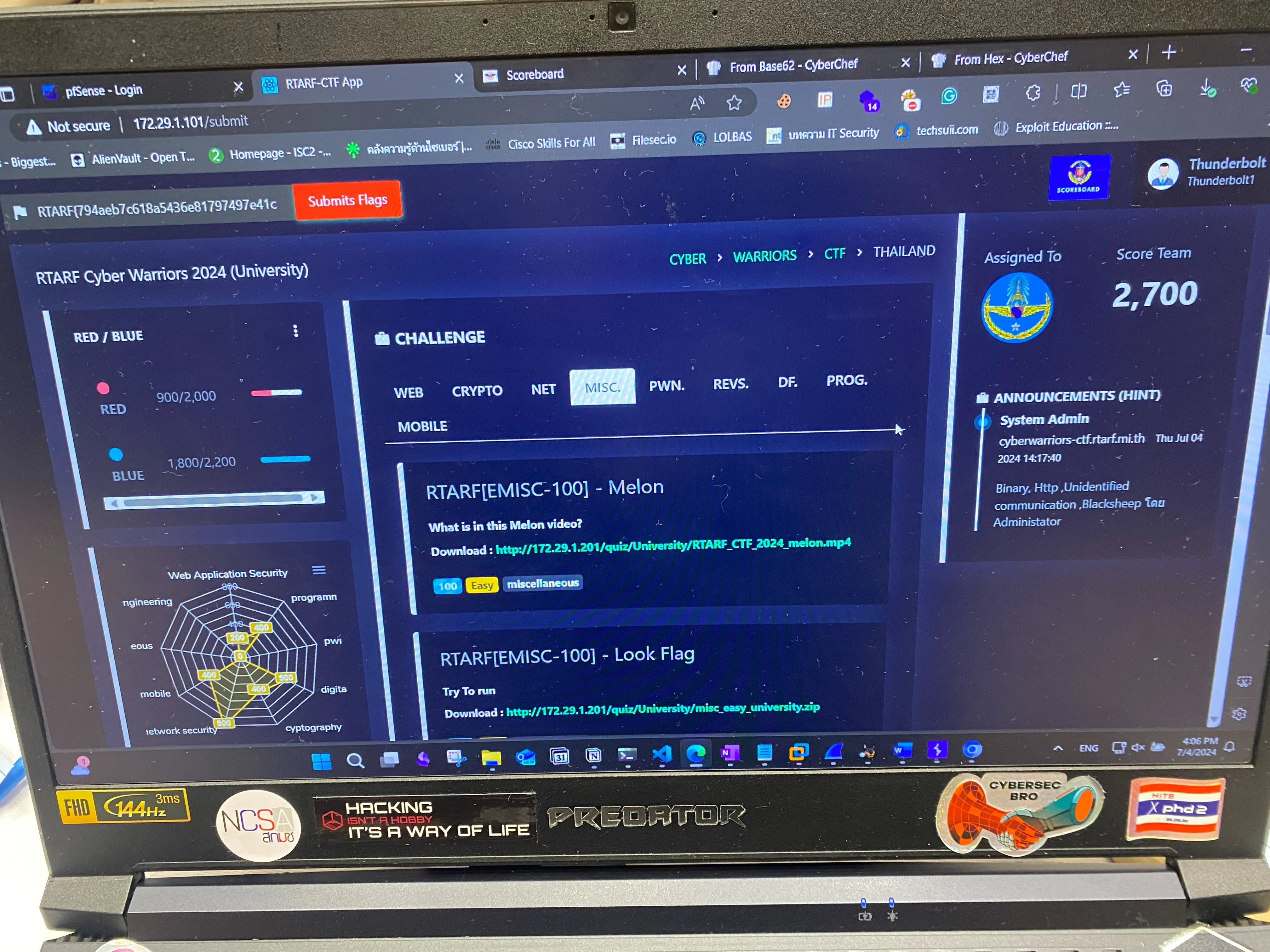 RTARF Cyber Warrior Contest 2024 · screenshot 1