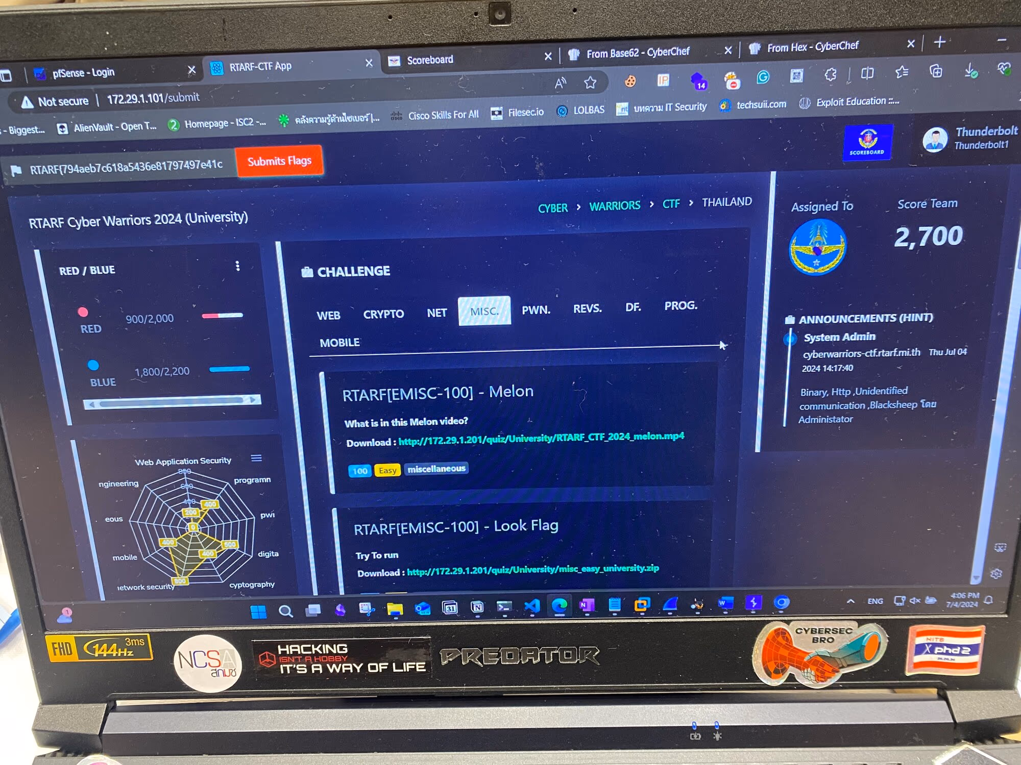 RTARF Cyber Warrior Contest 2024 · screenshot 1