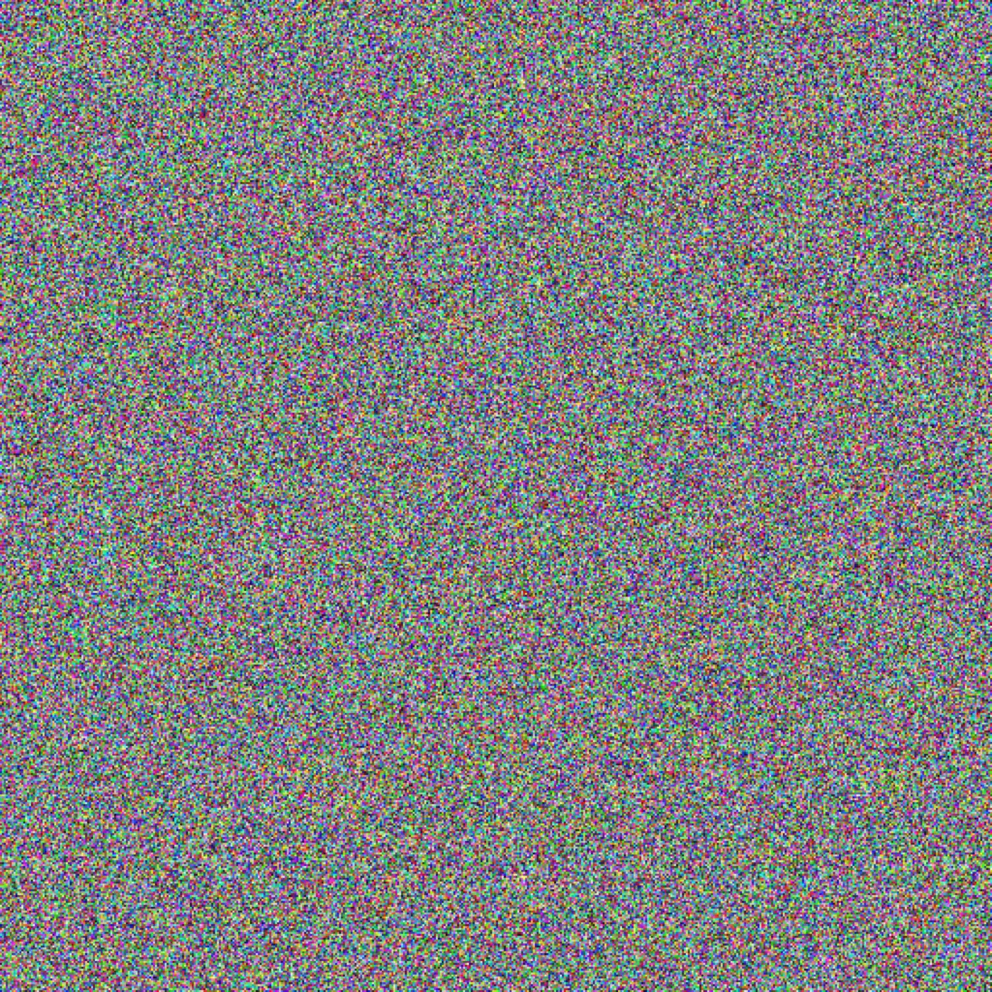 noise_s1337.png - the real challenge image: a 512×512 PNG that looks like pure RGB noise; the flag hides in a seed-1337 scattered LSB of the Red channel