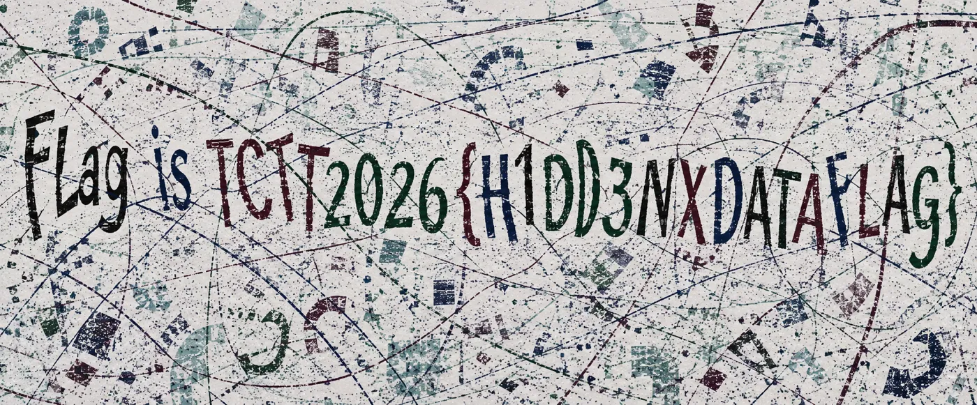 Recovered PNG hidden inside the decoy JPEG, with the flag written on it
